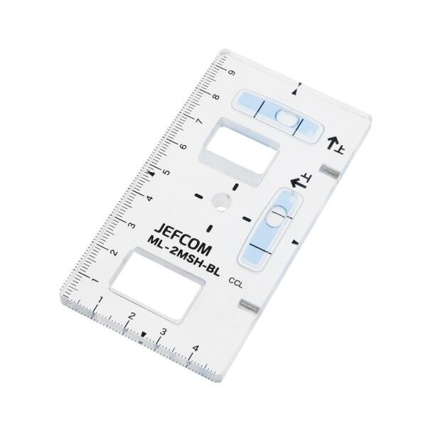 ジェフコム スリムブルーレベル(つまみ穴付) ML-2MSH-BL 1個