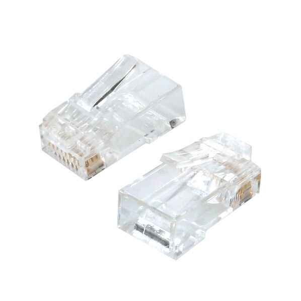 デンサン カテゴリー6Aモジュラープラグ(細径・貫通タイプ) M6A-1P-865SDT 1個...