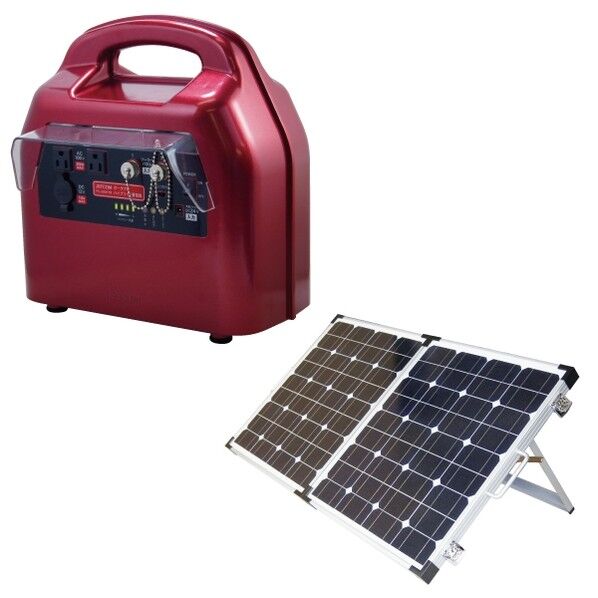 ポータブルハイブリッド蓄電器ソーラーセット
