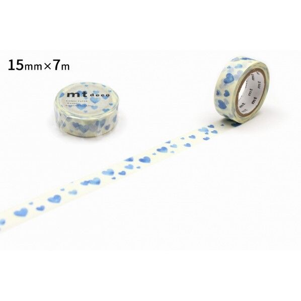 カモ井(カモイ) mt 1P ハート・スタンプブルー 15mm×7m MT01D332R 1個
