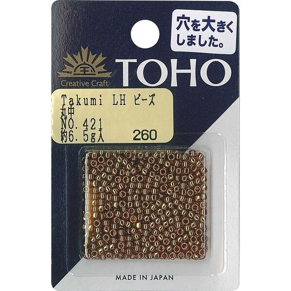 TOHO Takumi LH ビーズ 丸中 直径約 No.421