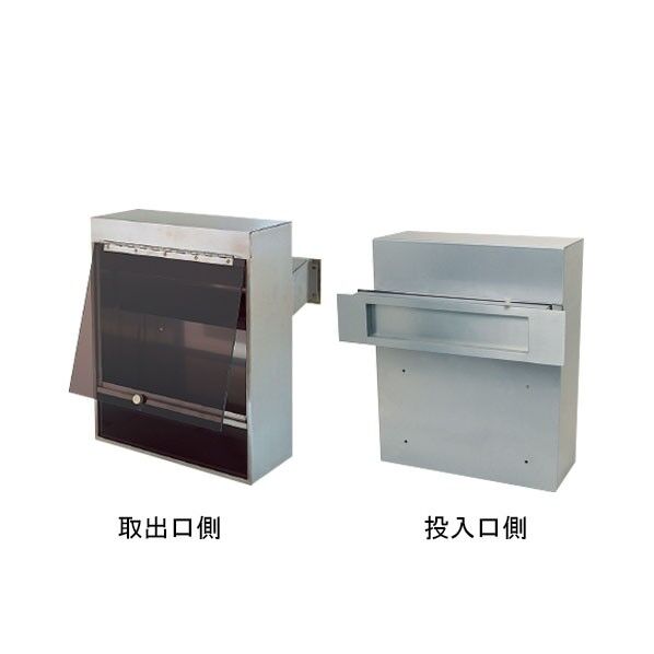 スライドポスト箱 壁付け郵便ポスト 162-444 1個