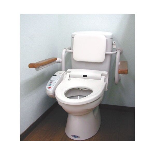 トイレ用 背もたれ付手すり 壁付タイプ