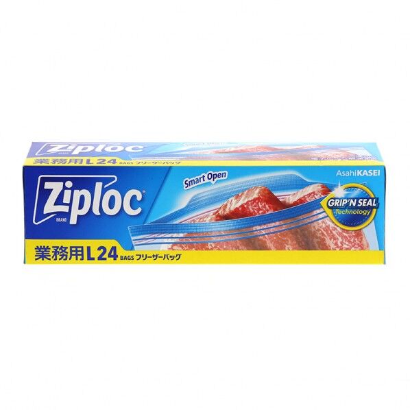 旭化成ホームプロダクツ 業務用ジップロック フリーザーバッグ L 273×268mm 004752543 24枚