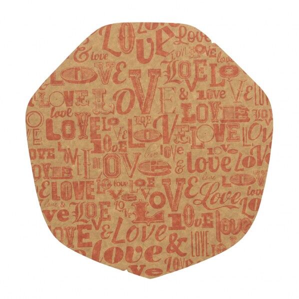 ラミクレープ包装紙 クラフト 変形 LOVE