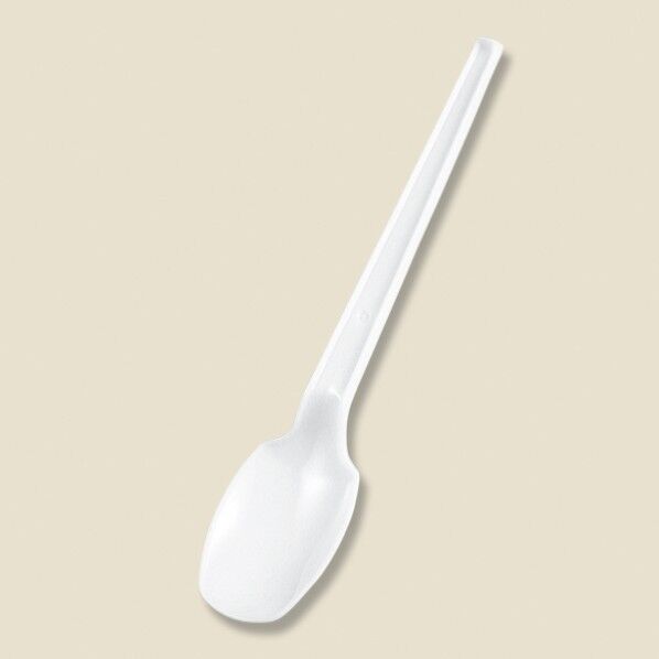 プラスチック特大スプーン 特大 バラ 白