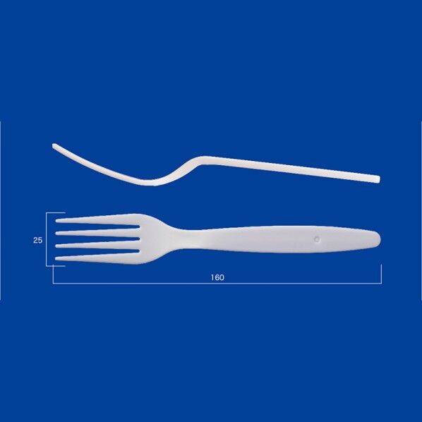 プラスチック98大フォーク バラ 白