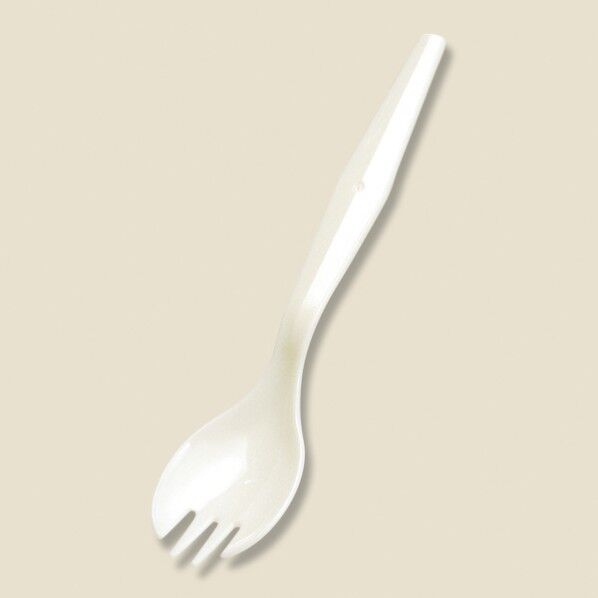 プラスチックフォークスプーン #140 バラ 白