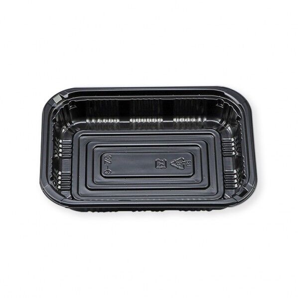 シーピー化成 弁当容器 本体 CZ-6 BS黒 外寸:185×130×高32mm/底寸:157×102mm 004406714 50枚