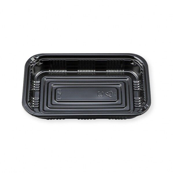 シーピー化成 弁当容器 本体 CZ-7 BS黒 外寸:205×130×高32mm/底寸:179×103mm 004406716 50枚