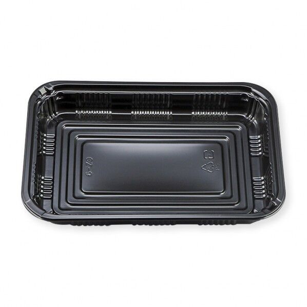 シーピー化成 弁当容器 本体 CZ-9 BS黒 外寸:235×160×高32mm/底寸:209×134mm 004406720 50枚