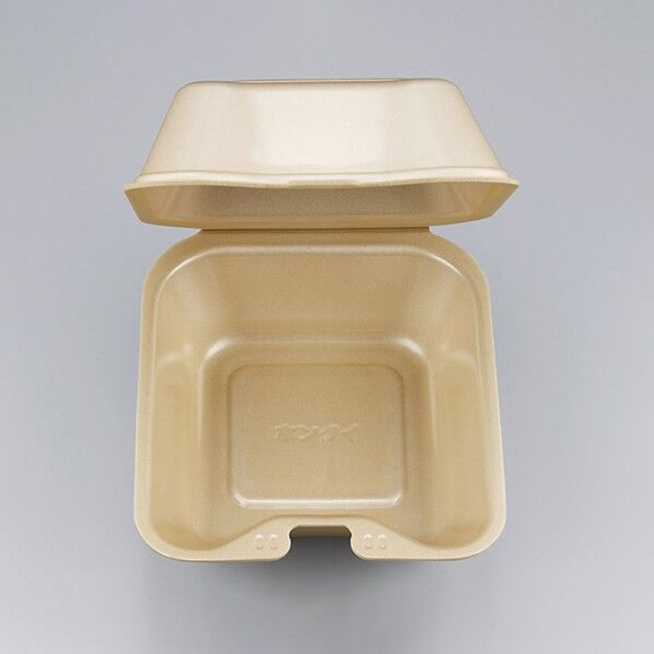 シーピー化成 バーガー容器 VK-632 キャメル 外寸:150×173×折蓋高さ46mm 004410654 50枚