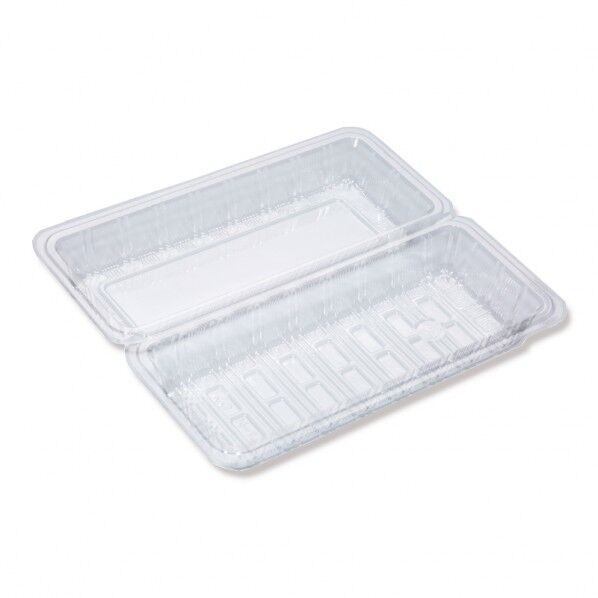 シーピー化成 食品容器 フードパック H-16-A 外寸:横235×縦102×高31(蓋高31)mm/底寸:横206×縦73mm 004420067 100枚