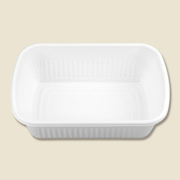 シーピー化成 二段弁当容器 本体 BF-211 ホワイト 外寸:192×133×56mm/底寸:153×94mm 004468041 50枚