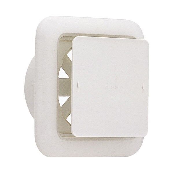 ワンタッチ風量調整型換気孔 クールホワイト A:146、B:102、C:13.5、D:98 KRP-100BW 1点