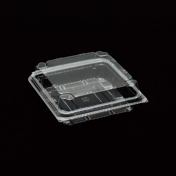 デンカポリマー 食品容器 嵌合フードパック サンドイッチ用 OPSW12-12(40) 外寸:124×126×25+17mm/総高さ:42mm 004420738 50枚