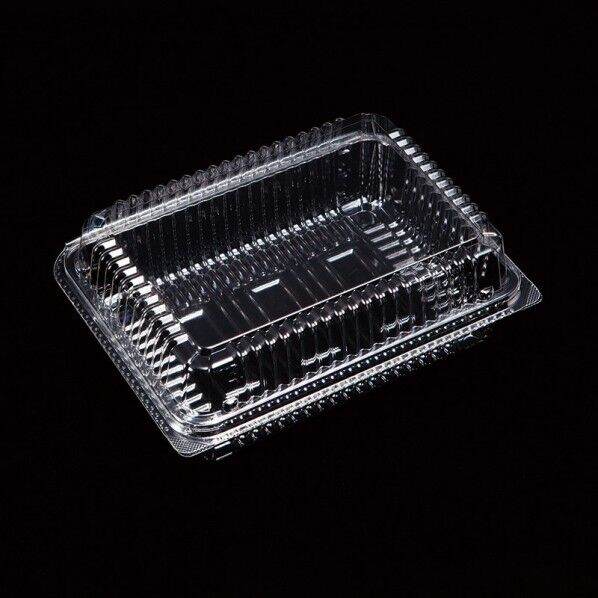 デンカポリマー 食品容器 嵌合フードパック サンドイッチ用 OPSH-7 外寸:163×125×31+22mm/総高さ:52mm 004420746 50枚