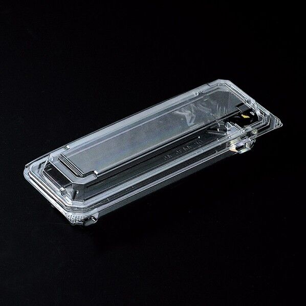 デンカポリマー 嵌合フードパック OP-4404-38 透明 外寸:216×80×深さ33mm/蓋高さ:15mm/嵌合時総高さ:48mm 004420927 50枚