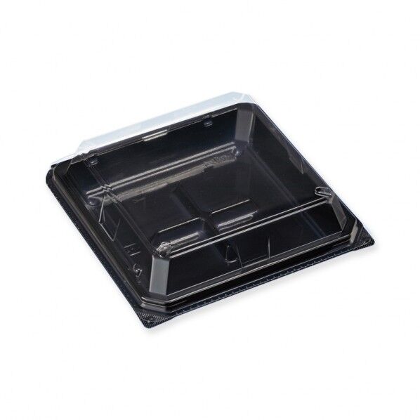 食品容器 嵌合フードパック 和菓子4個用 浅 黒