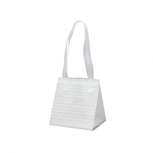 手提げポリ袋 ポリチャームバッグ 08 W3S チェッカー 表記入り