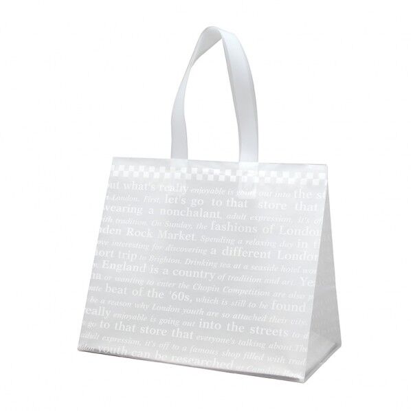 手提げポリ袋 ポリチャームバッグ 08 WM チェッカー 表記入り