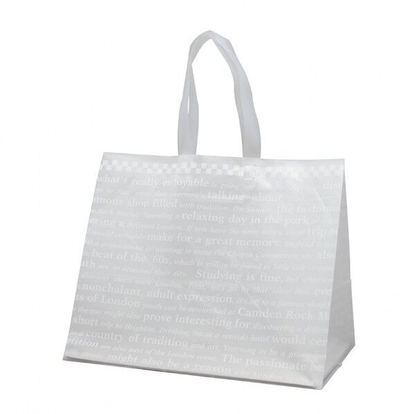 手提げポリ袋 ポリチャームバッグ 08 WL チェッカー 表記入り