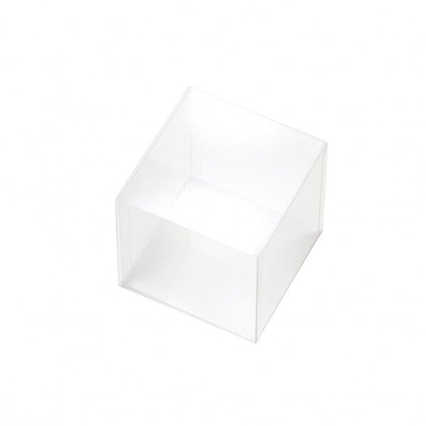 HEIKO PETクリアケース 無地 100×100×100 内寸法:厚0.3×100×100×高100mm 006854116 5個
