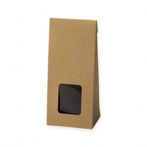 HEIKO クラフトギフトBOX 窓付角底S 幅70×マチ50×高160mm 窓:横35×縦45mm 006897931 10枚