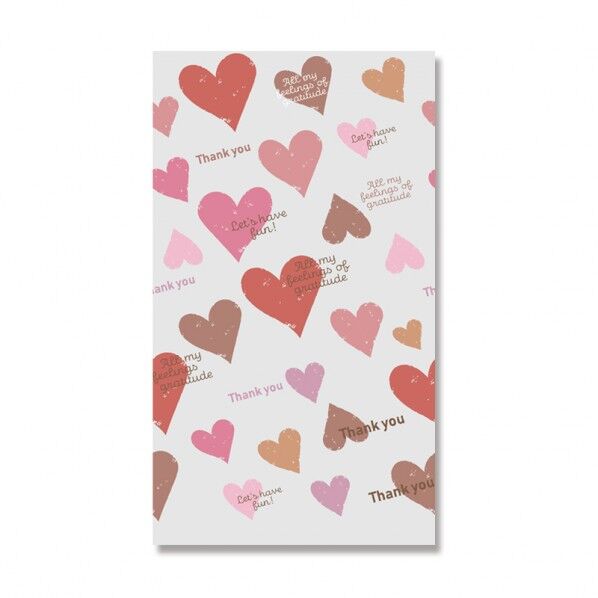 バレンタインOPP袋 クリスタルパック スモーキーハート SS