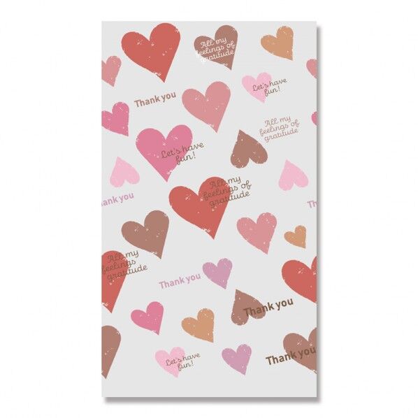 バレンタインOPP袋 クリスタルパック スモーキーハート S-1