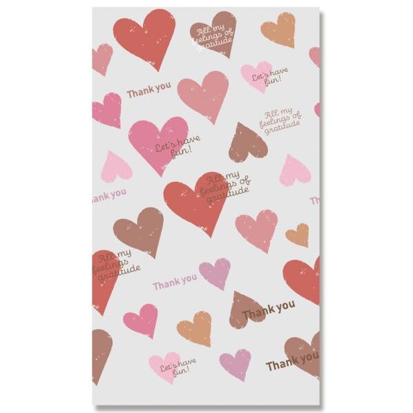 バレンタインOPP袋 クリスタルパック スモーキーハート M-1