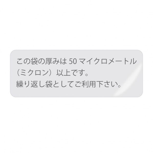 HEIKO タックラベル No.810 レジ袋有料化対象外透明 縦16×横45mm 007062358 105枚