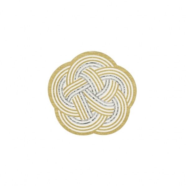 ギフトシール 梅結び 銀