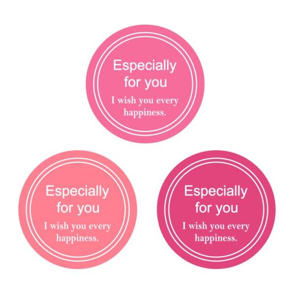 業務用ギフトシール  スタイリッシュC ピンク