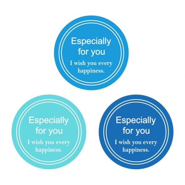 業務用ギフトシール  スタイリッシュC ブルー