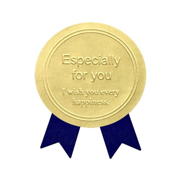 業務用ギフトシール スタイリッシュH ゴールド青