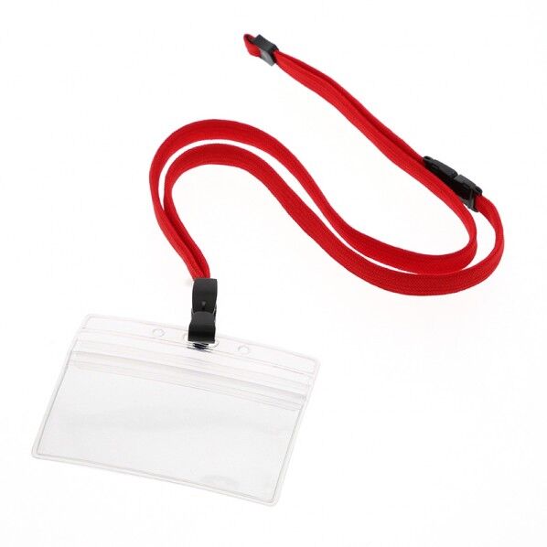 吊り下げ名札 チャック式  赤