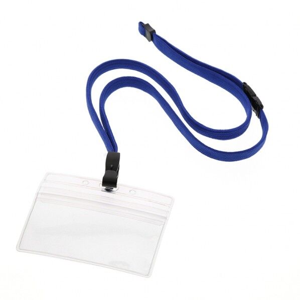 吊り下げ名札 チャック式 青
