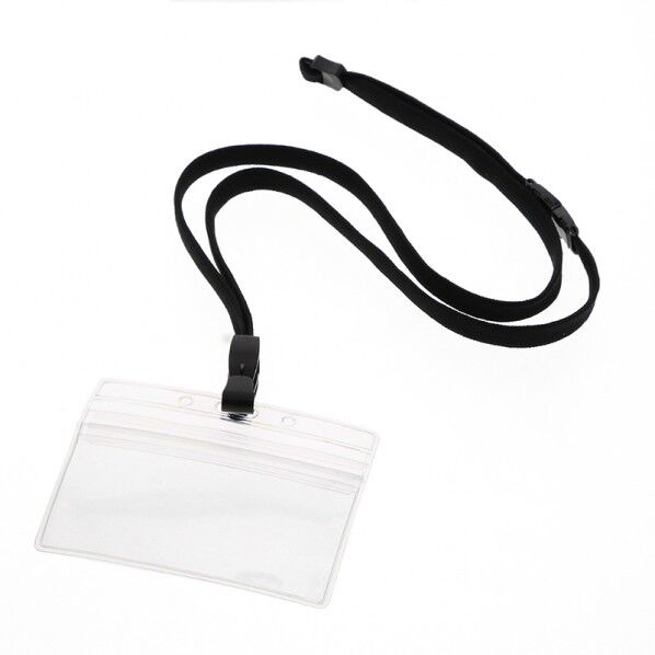 吊り下げ名札 チャック式  黒