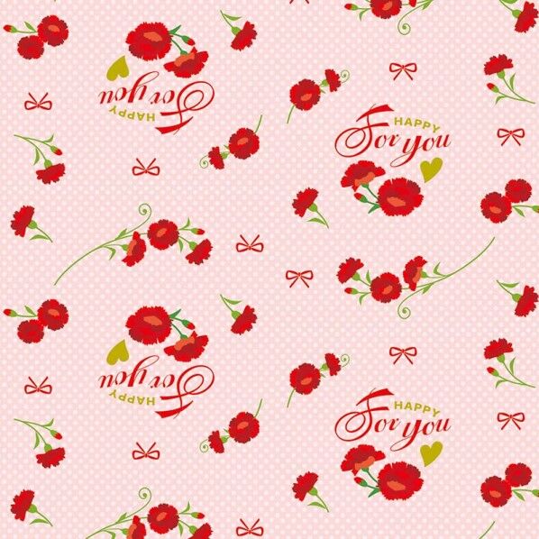 ギフト包装紙 半才 ハッピーカーネ