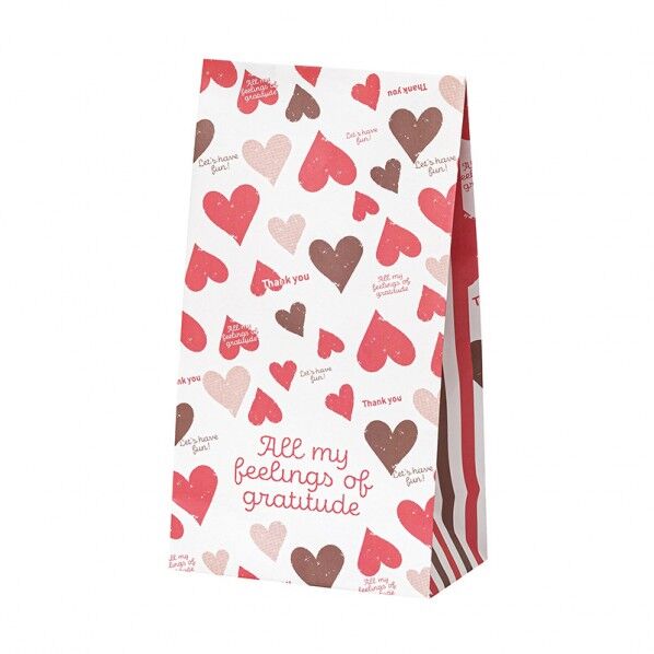 バレンタイン角底袋 ファンシーバッグ K3 スモーキーハート