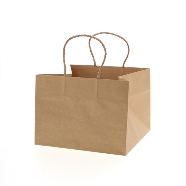 手提げ紙袋 Pスムースバッグ 27-27 未晒無地