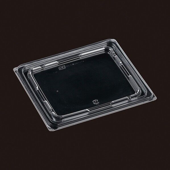 エフピコ 弁当容器 T-DLV角 内外嵌合K蓋 20-17 穴有 外寸:200×174×8mm 004468775 50枚