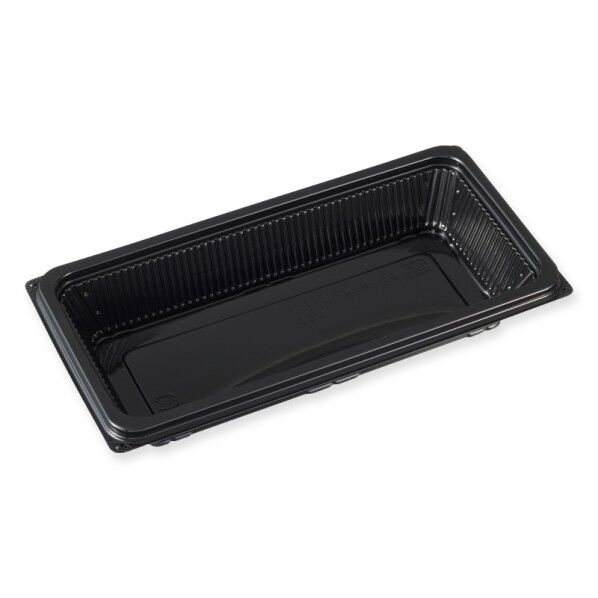 エフピコ 弁当容器 DLV角 本体 24-12(40) 黒 外寸:240×120×40mm 004468776 50枚