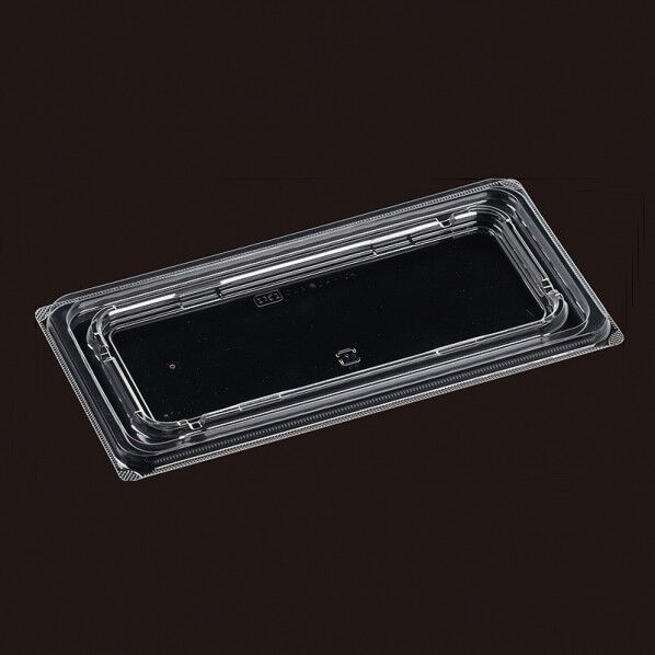エフピコ 弁当容器 T-DLV角 内外嵌合K蓋 24-12 穴有 外寸:240×120×8mm 004468777 50枚