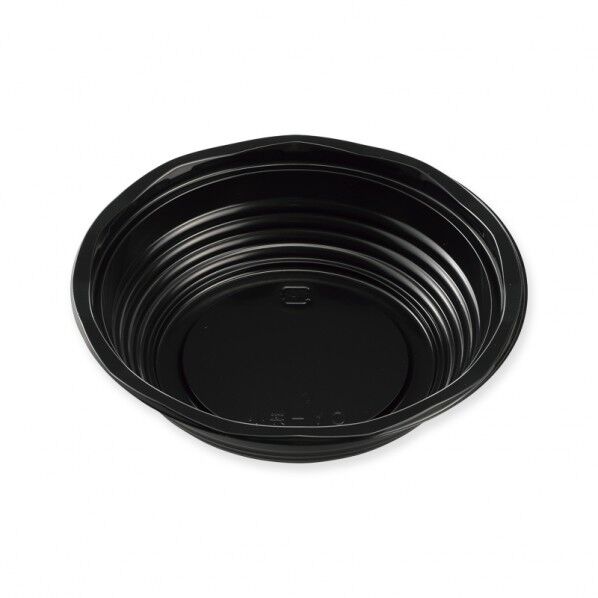 エフピコチューパ 丼容器 CY-丼 本体 小 黒 外寸:φ157×41mm 004460575 50枚