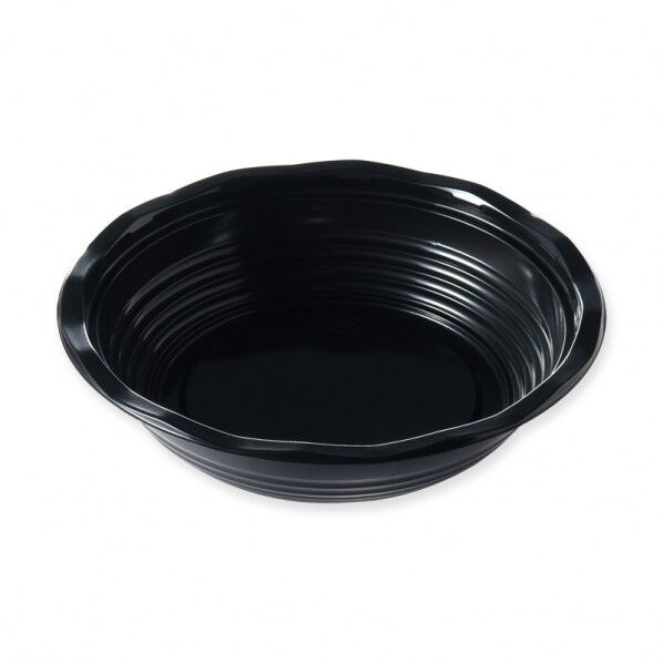 エフピコチューパ 丼容器 CY-丼 本体 中 黒 外寸:φ177×41mm 004460577 50枚