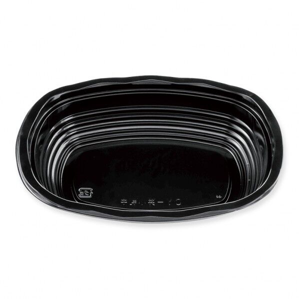 エフピコチューパ 丼容器 CY-丼 本体 小判中 黒 外寸:200×151×41mm 004460581 50枚