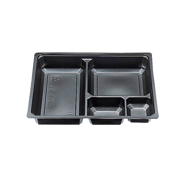 エフピコチューパ 仕出し弁当容器 紙ボックス 中仕切 70-55 C-1 黒 外寸:216×166×35mm 004468526 50枚