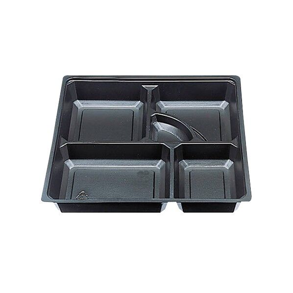 仕出し弁当容器 紙ボックス 中仕切 75-75 黒